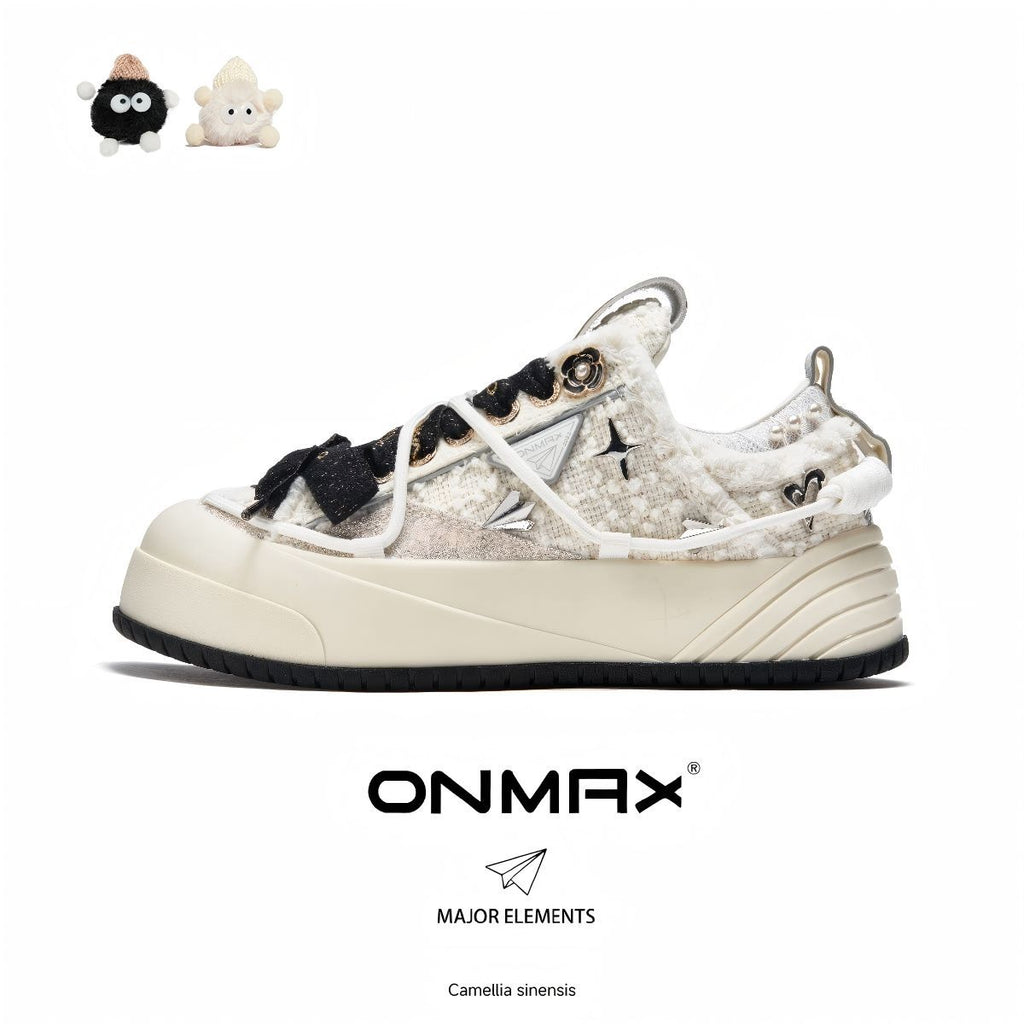 Camellia Platform Sneakers Chunky Canvas Shoes Unisex High-Top Sneakers Height - Camellia - Size 12(AU12/EU45)
