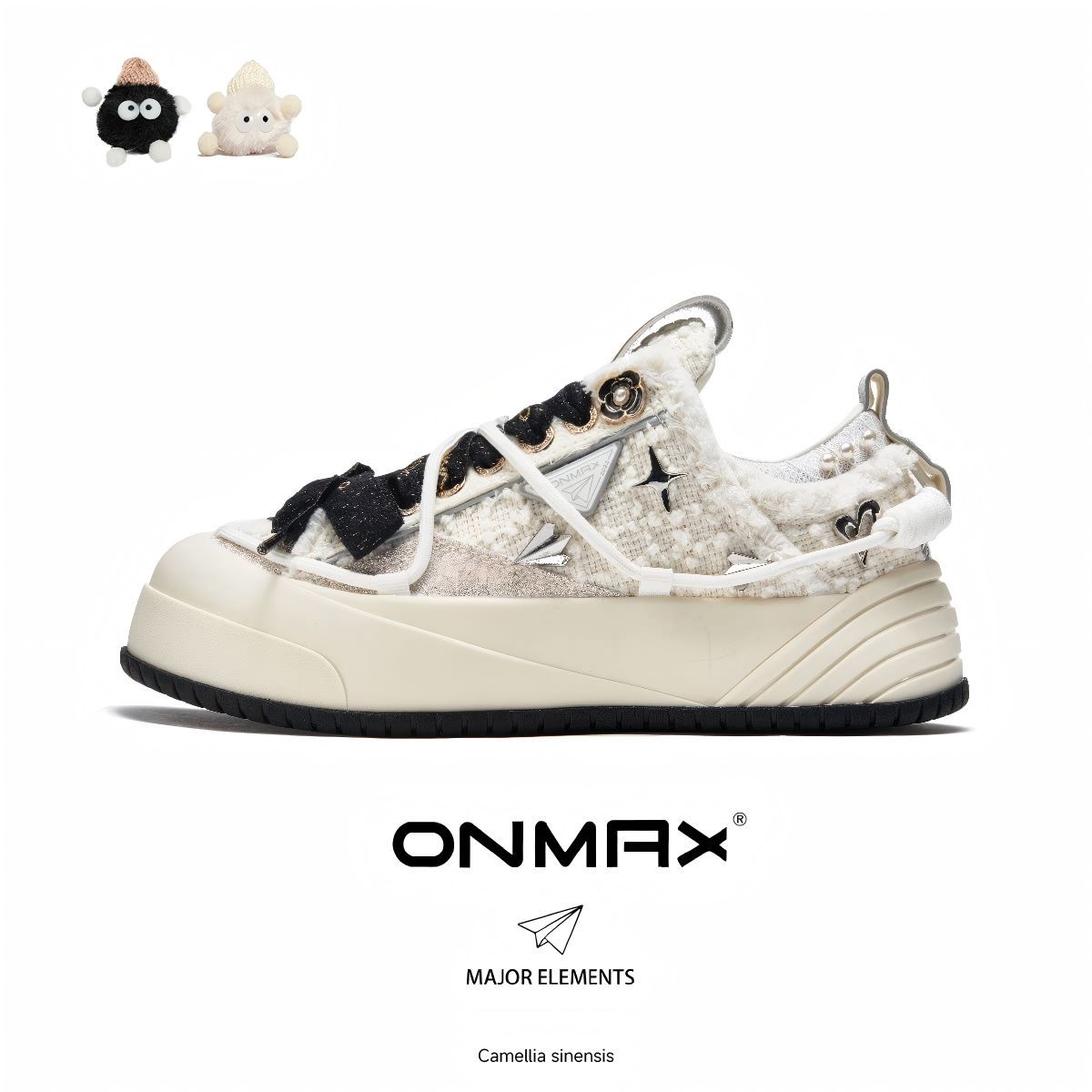 Camellia Platform Sneakers Chunky Canvas Shoes Unisex High-Top Sneakers Height - Camellia - Size 12(AU12/EU45)