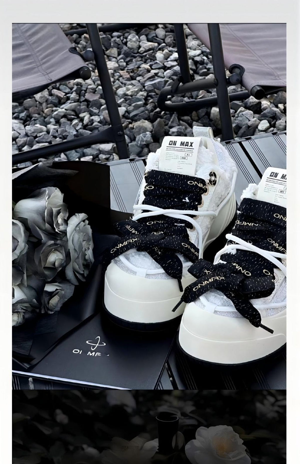 Camellia Platform Sneakers Chunky Canvas Shoes Unisex High-Top Sneakers Height - Camellia - Size 13(AU13/EU46)