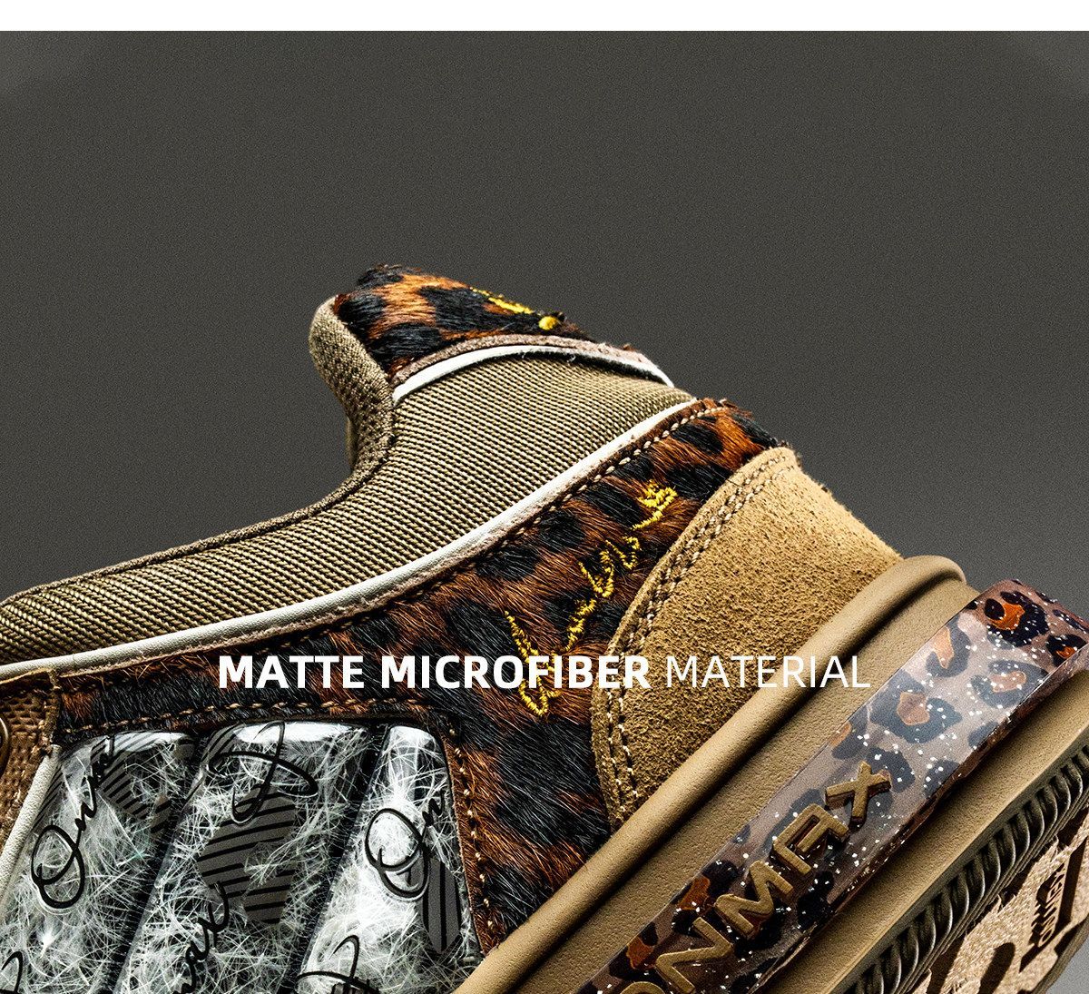 Leopard Print Sneakers Platform Chunky Shoes High-Top Casual Shoes Unisex - Leopard print brown - Size 7(AU7/EU40)