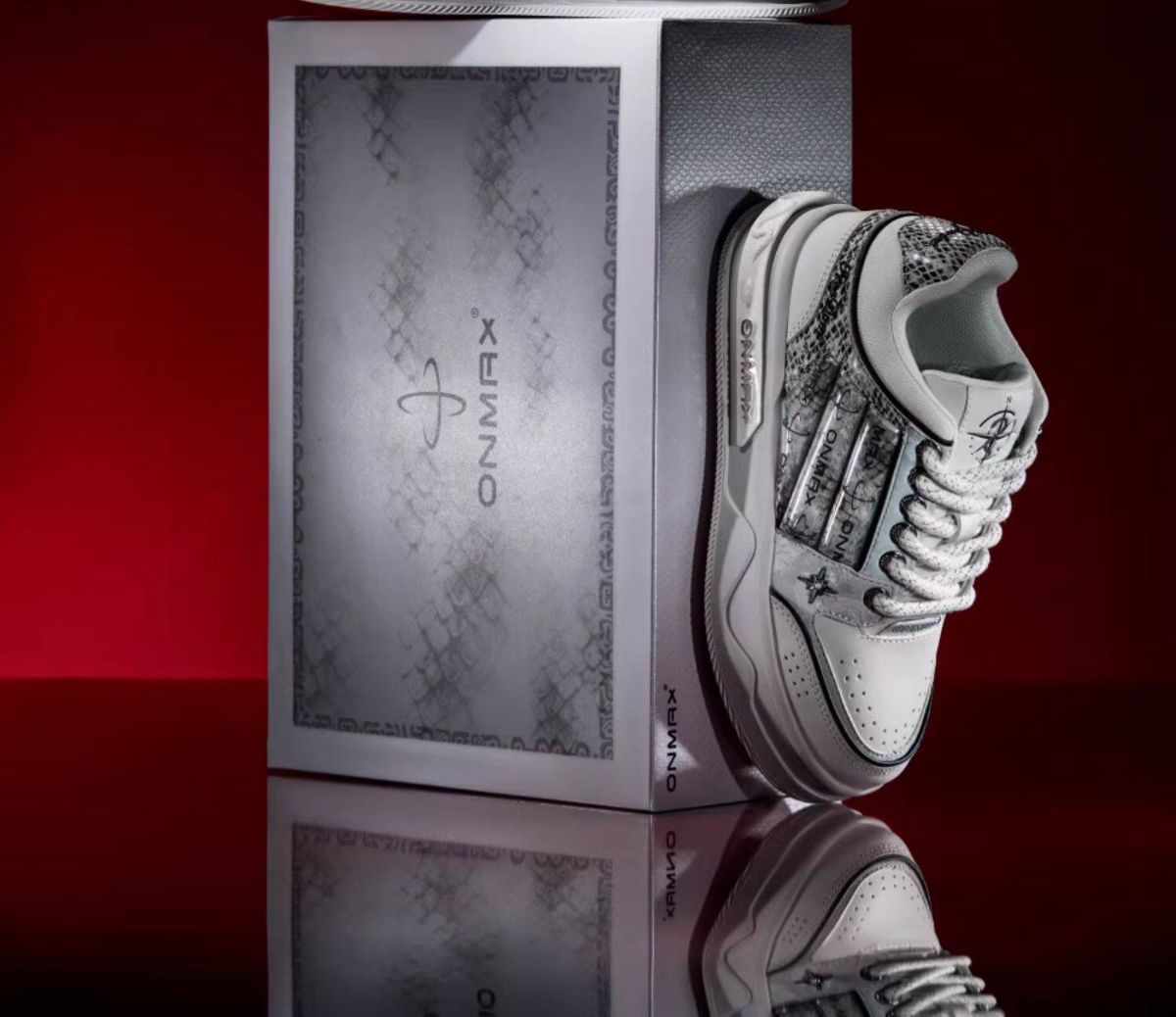 Women'S Casual Board Shoes Silver Snake Sneakers Trendy Women'S Sneakers - Silver - Size 4(AU4/EU35)