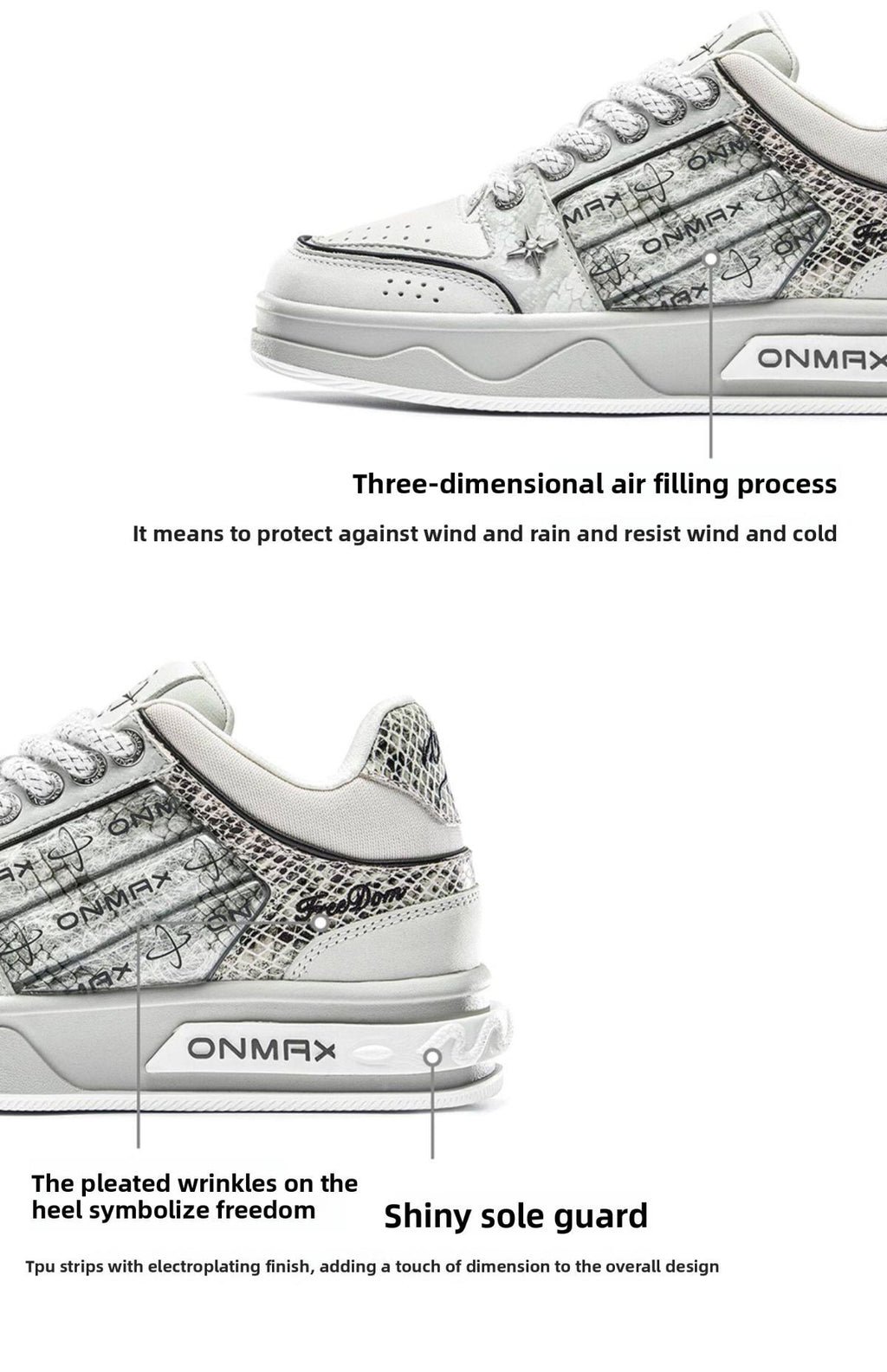 Women'S Casual Board Shoes Silver Snake Sneakers Trendy Women'S Sneakers - Silver - Size 9(AU9/EU40)