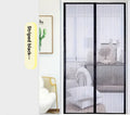 Magnetic Screen Door Self-Sealing Mesh Curtain Heavy-Duty Screen Door Insect - Black - Size 100-210cm