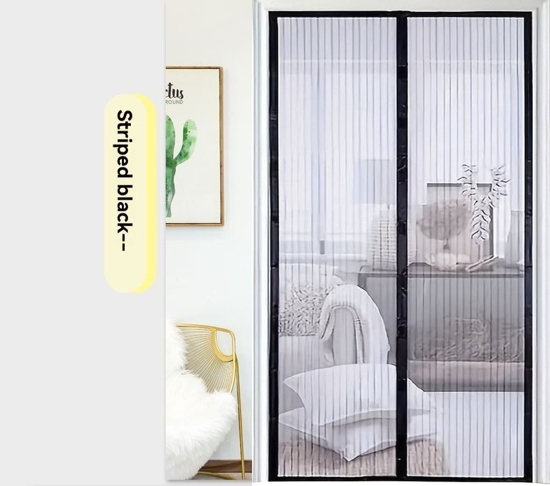 Magnetic Screen Door Self-Sealing Mesh Curtain Heavy-Duty Screen Door Insect - White - Size 80-210cm