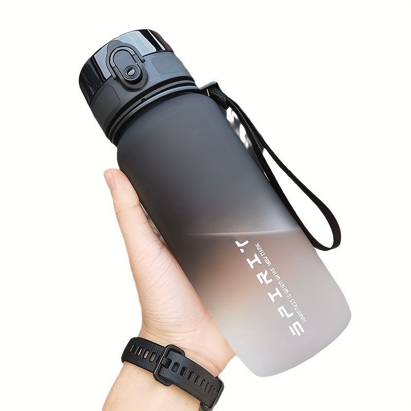 Gradient Water Bottle Sports Water Bottle Men Water Bottle Women Water Bottle - Black - Size 650ML