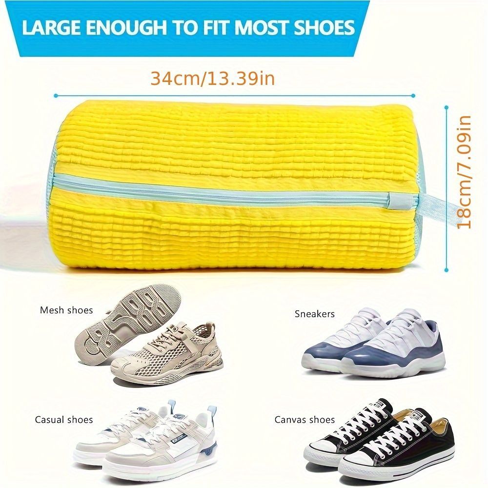 Shoe Washing Machine Bag Durable Shoe Bag Shoe Cleaning Accessory Sneakers - Blue - Size 001