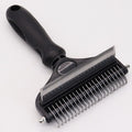 Pet Hair Remover Brush Double-Sided Pet Brush Pet Grooming Tool Dog Brush Cat - Black - Size Small size -fine teeth 67