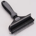 Pet Hair Remover Brush Double-Sided Pet Brush Pet Grooming Tool Dog Brush Cat - Gray - Size Small size -fine teeth 67
