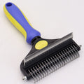 Pet Hair Remover Brush Double-Sided Pet Brush Pet Grooming Tool Dog Brush Cat - Royal Blue - Size Small size -fine teeth 67
