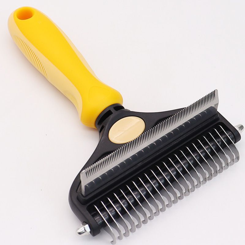 Pet Hair Remover Brush Double-Sided Pet Brush Pet Grooming Tool Dog Brush Cat - Royal Blue - Size Small size -fine teeth 67