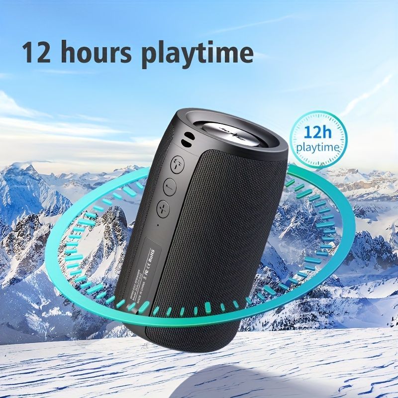 EALOT S32 Wireless Bluetooth Speaker Portable Speaker Powerful Bass TWS - Black - Size 001