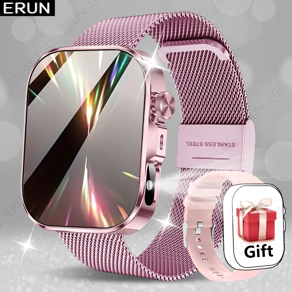 Unisex Smart Watch Stainless Steel Strap Fitness Tracker Call Reminder Message - Black - Size 01