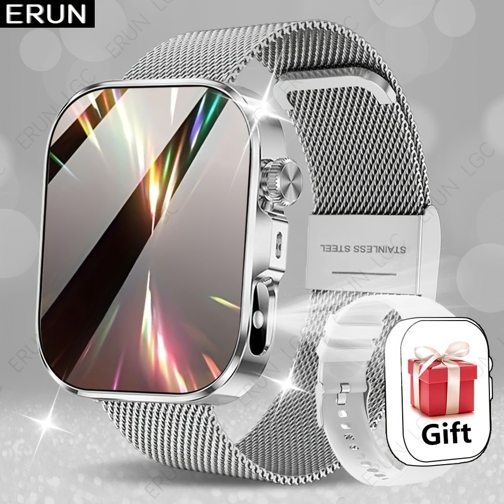 Unisex Smart Watch Stainless Steel Strap Fitness Tracker Call Reminder Message - Black - Size 01
