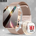 Unisex Smart Watch Stainless Steel Strap Fitness Tracker Call Reminder Message - Gold - Size 01