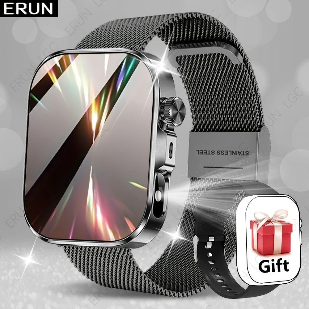 Unisex Smart Watch Stainless Steel Strap Fitness Tracker Call Reminder Message - Silver - Size 01