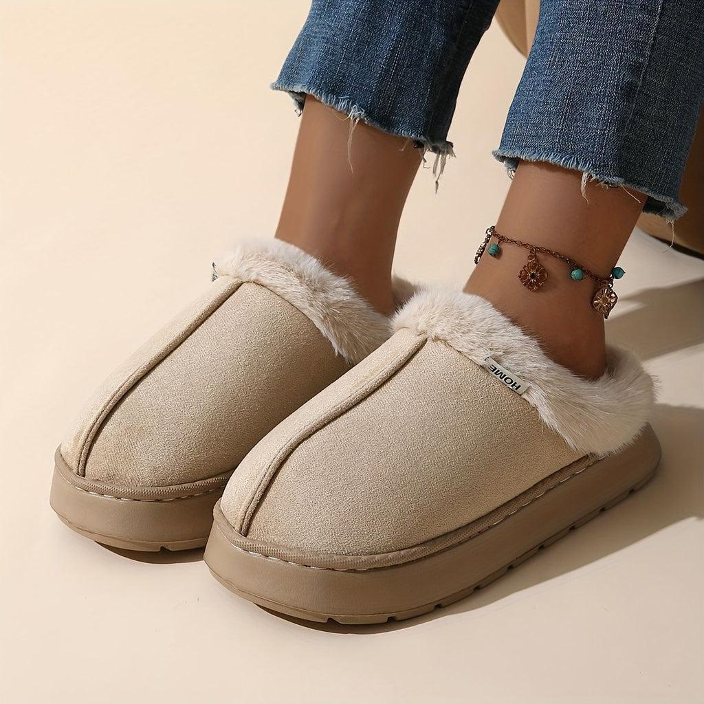Women'S Furry Slippers Cosy House Shoes Australian Women’S Lounge Slippers Warm - Beige - Size 41