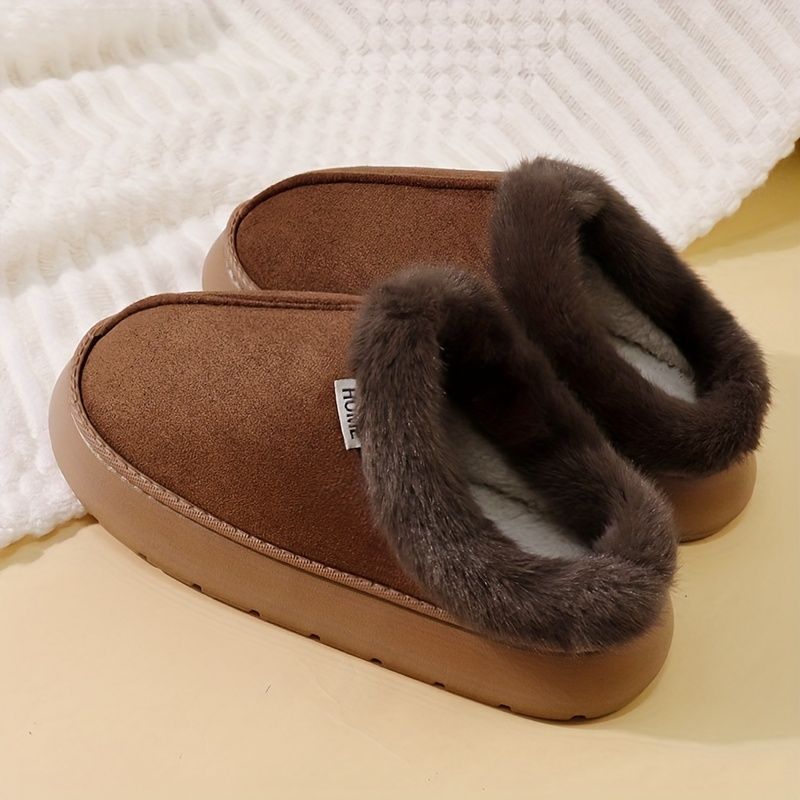 Women'S Furry Slippers Cosy House Shoes Australian Women’S Lounge Slippers Warm - Beige - Size 41