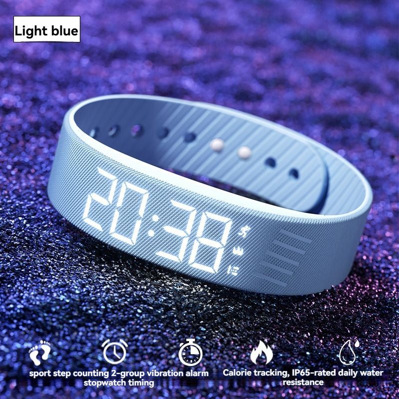 Women'S Watch Multifunctional Watch Alarm Watch Pedometer Watch Timer Watch - Morandi pink - Size 01