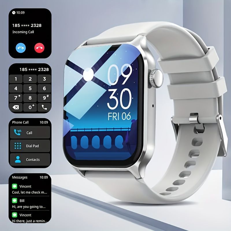 Smart Watch 1.83-Inch Screen Wireless Call Wireless Music Voice Control Sports - Pink - Size 001