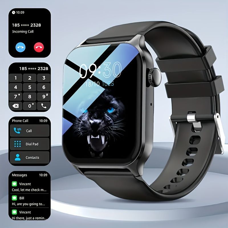 Smart Watch 1.83-Inch Screen Wireless Call Wireless Music Voice Control Sports - Purple - Size 001