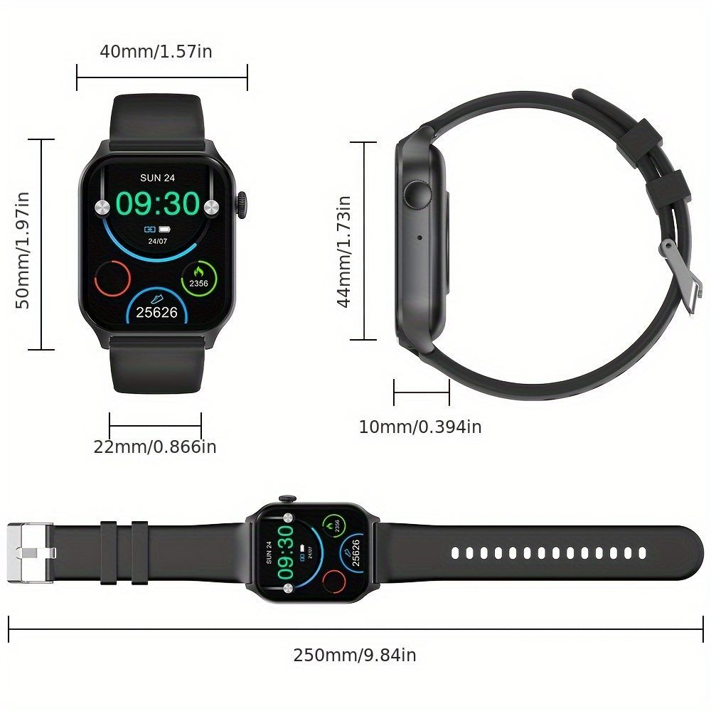 Smart Watch 1.83-Inch Screen Wireless Call Wireless Music Voice Control Sports - White - Size 001