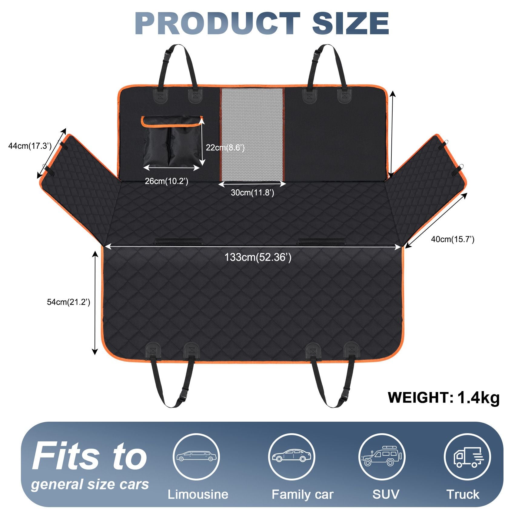 Dog Car Seat Cover for Australia – Durable, Easy Install with Side Flaps & Pockets