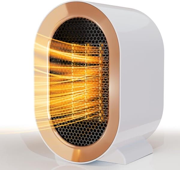Mini Desktop PTC Fan Heater Portable Vertical Electric Heater Energy Saving