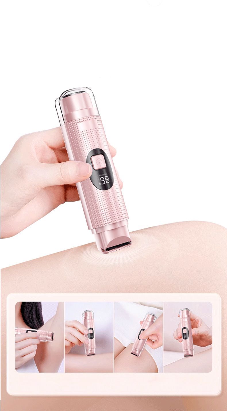 2-In-1 Hair Trimmer Portable Shaver Hair Removal Men'S Grooming Women'S - Blue - Size 20cm