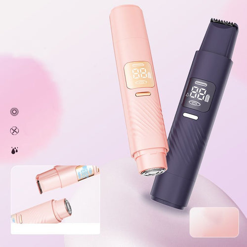 2in1 Hair Trimmer Electric Shaver Portable Shaver Hair Removal Men'S Grooming - Pink - Size 18cm
