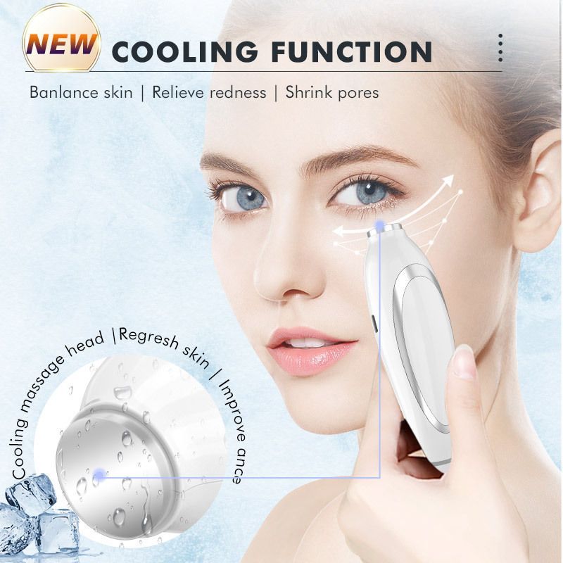 Face Massager -4 Color Red-Light-Therapy for Face and Neck for Wrinkles, Double Chin, Vibrating Facial Massager with Thermals Cold-Hot - Pink - Size 59mm