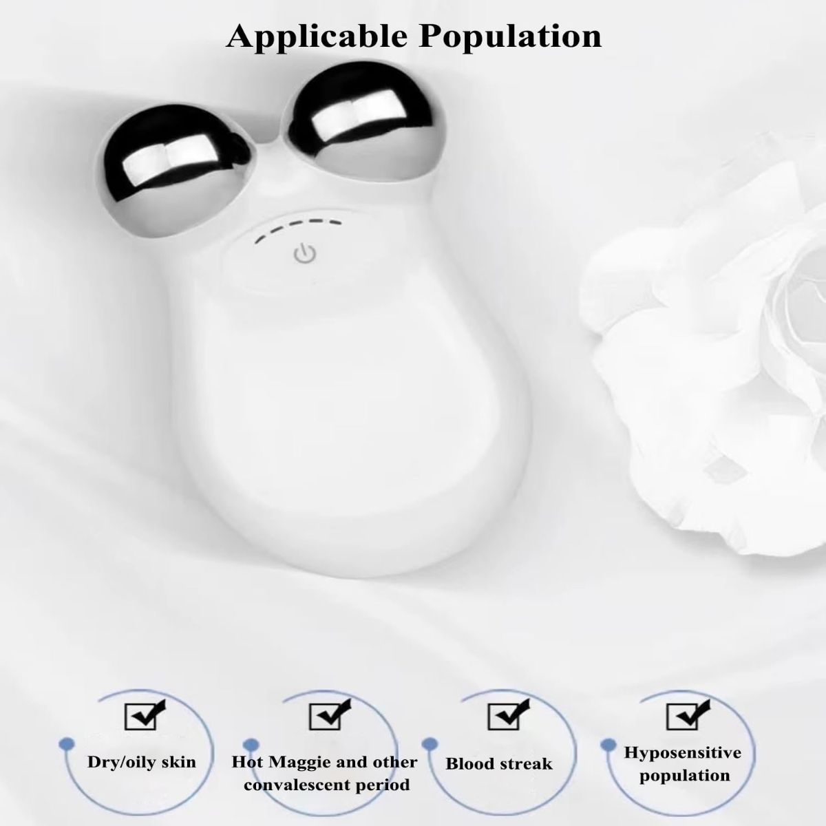 Microcurrent Facial Device,Enhances The Ability to Lift The Face and Tighten The Skin,Facial Wrinkle Equipment - Pink - Size 106mm