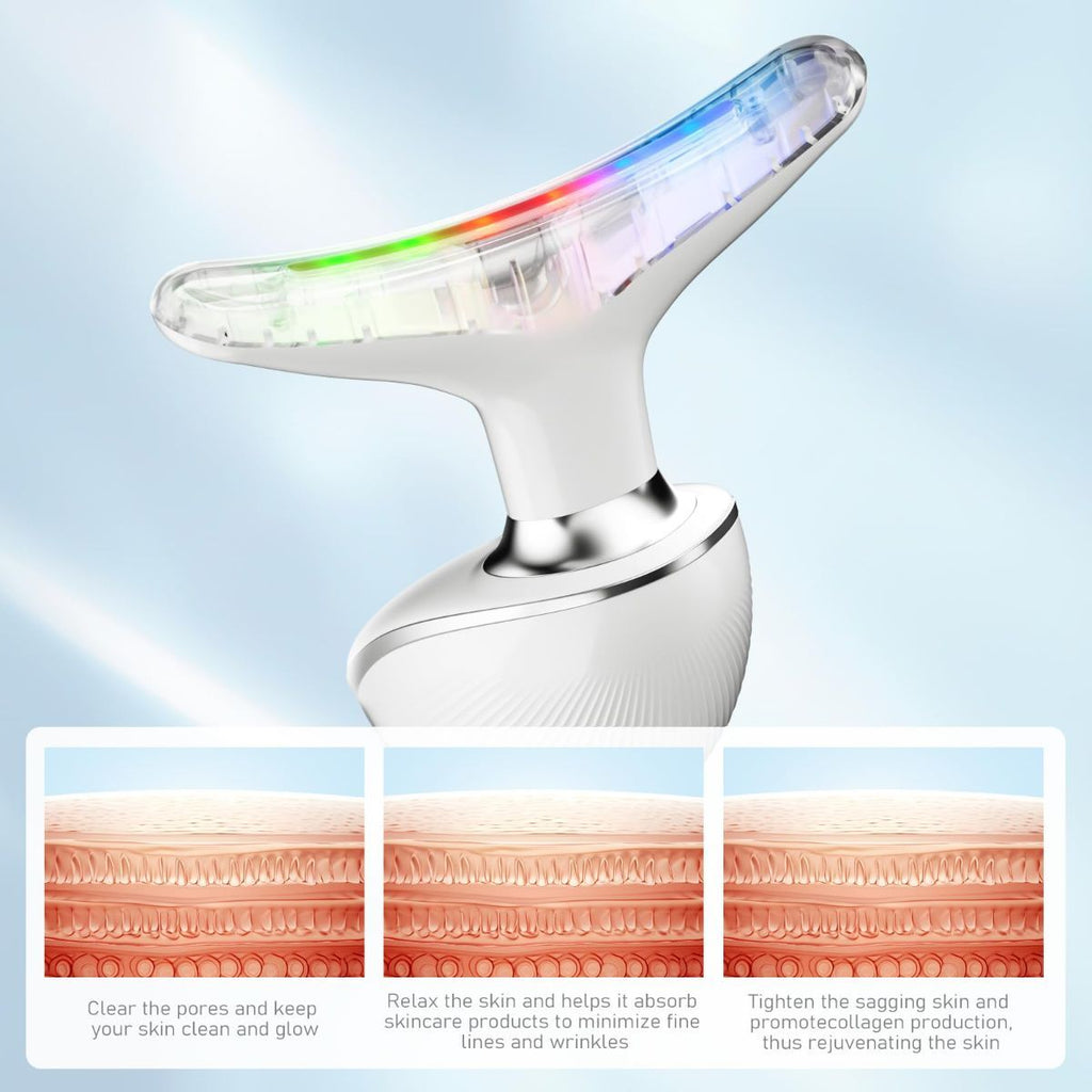Face Neck Tool for Skin Care, Electric Neck Face Lifting Device for Wrinkle Removal - Black - Size 89mm