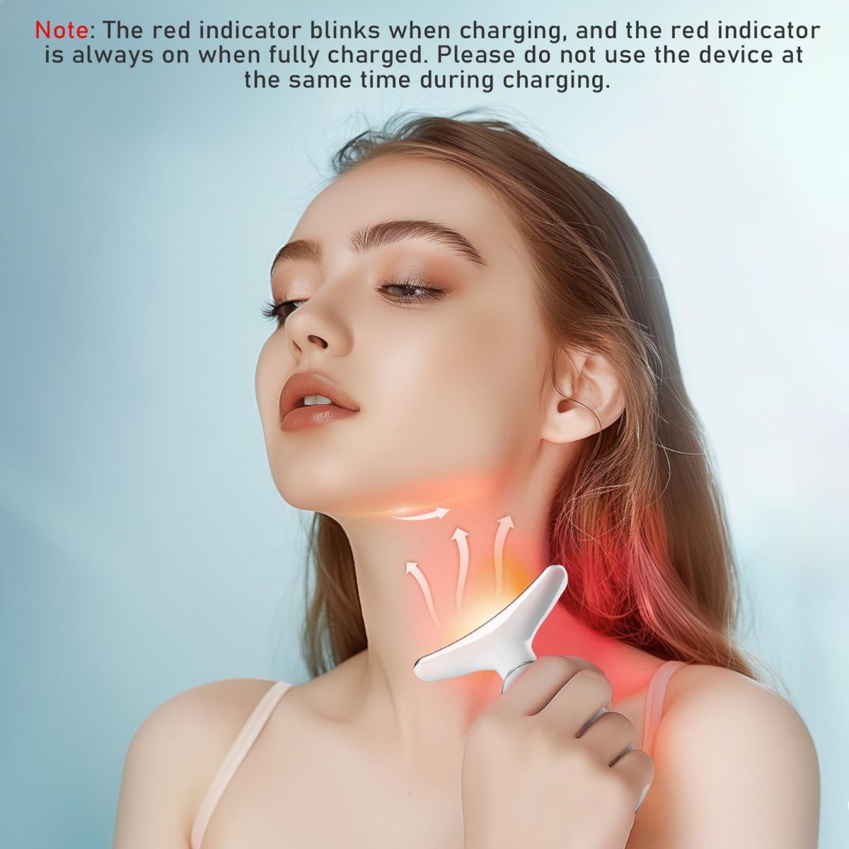 Face Neck Tool for Skin Care, Electric Neck Face Lifting Device for Wrinkle Removal - Black - Size 89mm