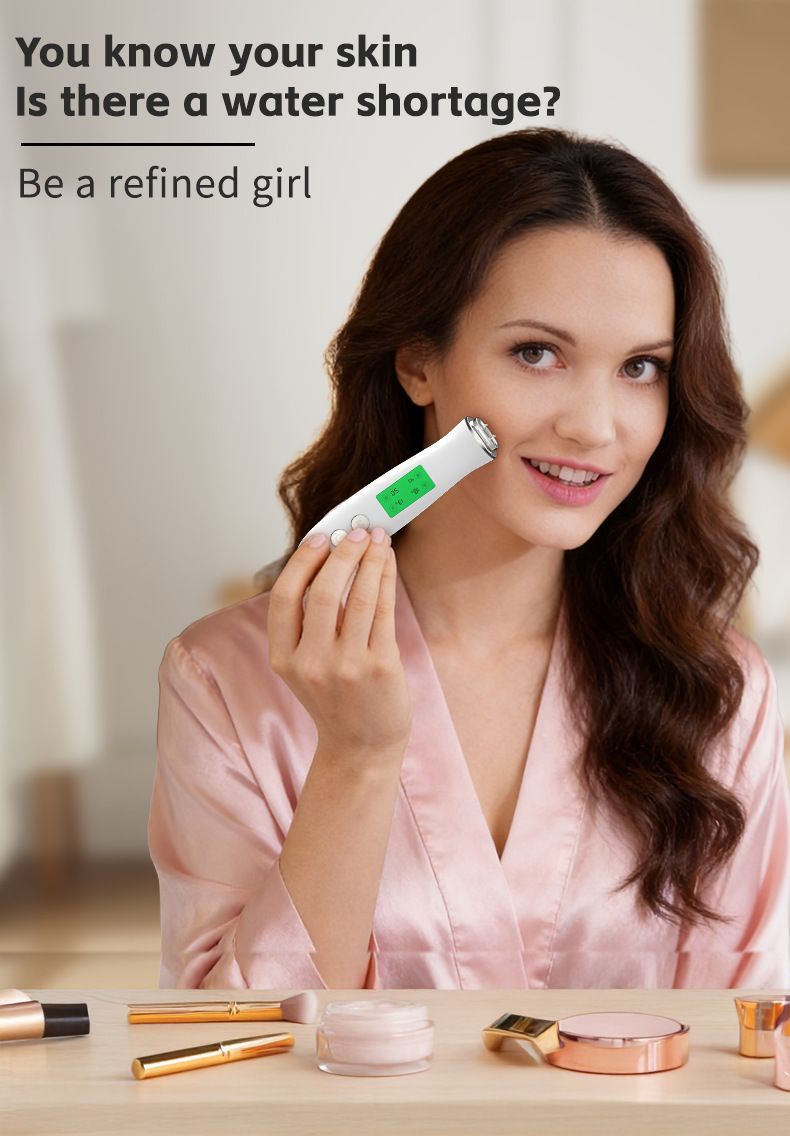 Professional Skin Moisture Tester, Digital Facial Oil Detector, High Precision Skin Hydration Analysis Meter, Hydration monitor,Portable Skin Analyzer with LCD Display & Fluorescent Agent Detection