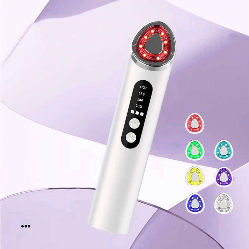 7-Color LED Face Lift Device –  Skin Tightening and Lifting, LED Light Therapy for Wrinkles, Korean Skin Care, Spa-Grade Facial Massager Lifting & Firming Beauty Massager - Pink - Size 160mm