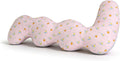 Long Rectangular Leg Pillow for Side Sleeping, Breathable Summer Cushion with Removable Washable Cover, Slim Lightweight Support Pillow for Bed Sofa Couch Travel Use - Pink - Size 100cm