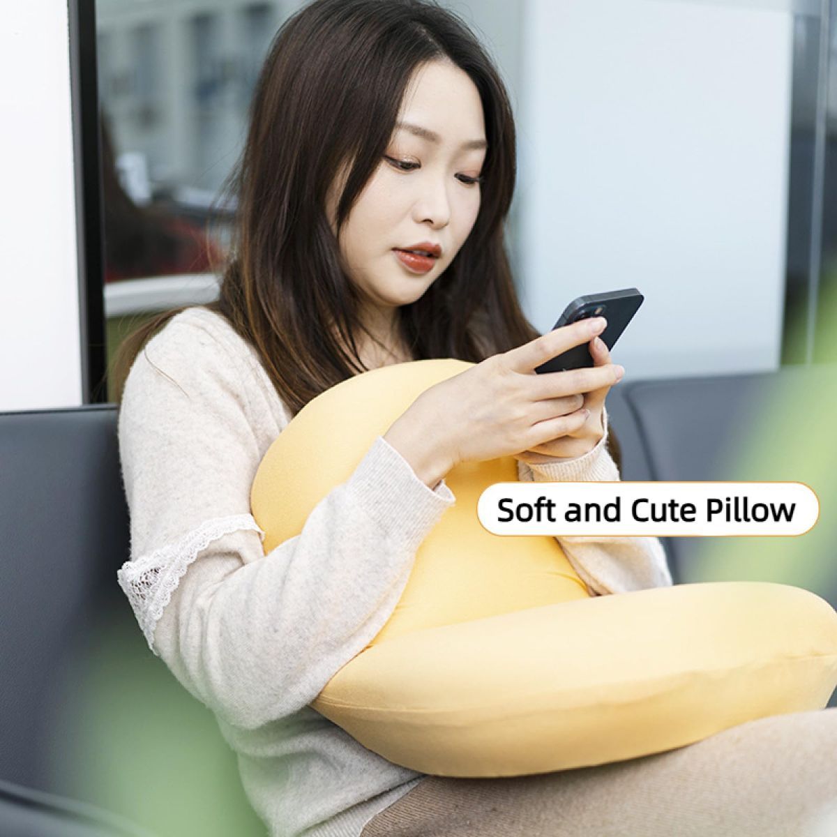 Soft and Comfortable Cat Belly Pillow Home Memory Foam Pillow Cervical Deep Sleep Memory Pillow High Pillow - Arc Patchwork - Size 55 * 35 * 11cm