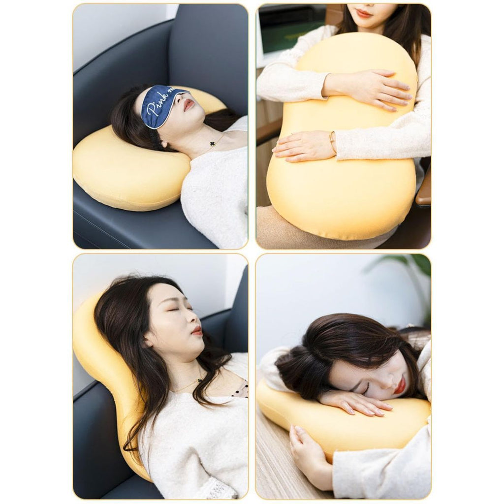 Soft and Comfortable Cat Belly Pillow Home Memory Foam Pillow Cervical Deep Sleep Memory Pillow High Pillow - Twill Patchwork - Size 55 * 35 * 11cm