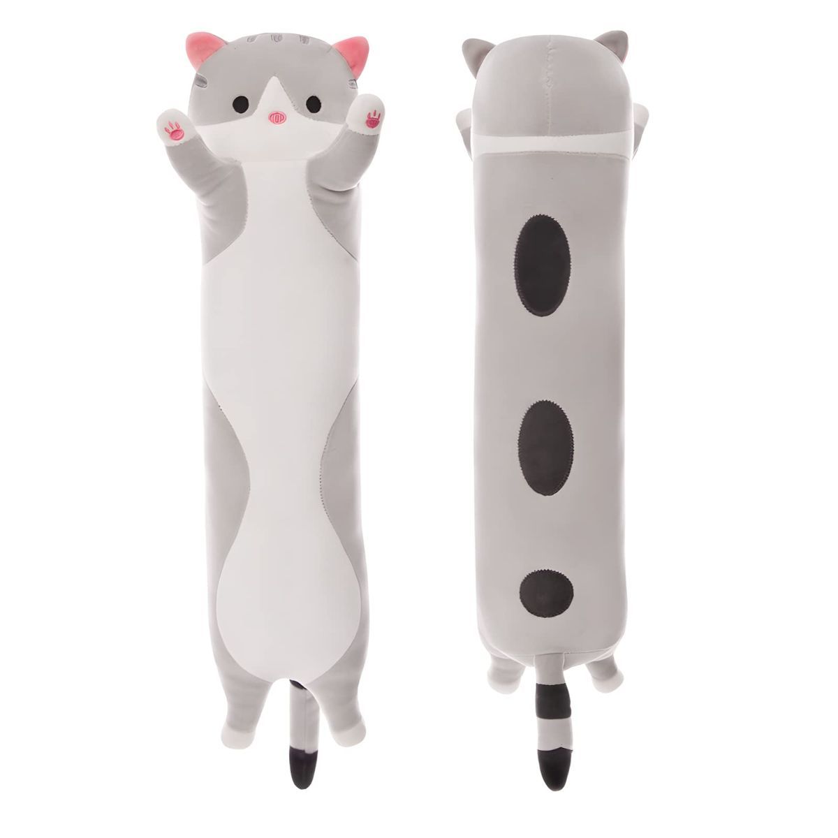 Long Cat Plush Pillow Cat Plush Toy PP Fabric Pillow Soft Cat Pillow Cat-Themed - Pink - Size 43.3in