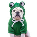 Dog Hoodie Frog-Themed Autumn Winter Pet Clothing Small Medium Dogs Soft - Green - Size XXL
