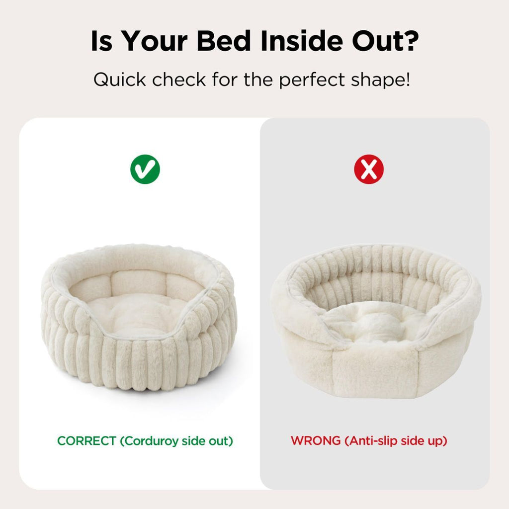 Cat Bed Plush Cat Bed Round Cat Bed Cat Furniture Cat Comfort High-Quality Cat - Navy / 23in