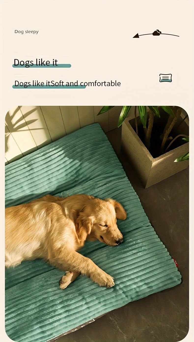 Warm Dog Bed Washable Pet Bed Non-Slip Dog Bed High Backrest Dog Bed Thick Dog - Green - Size 23.6*18.5in