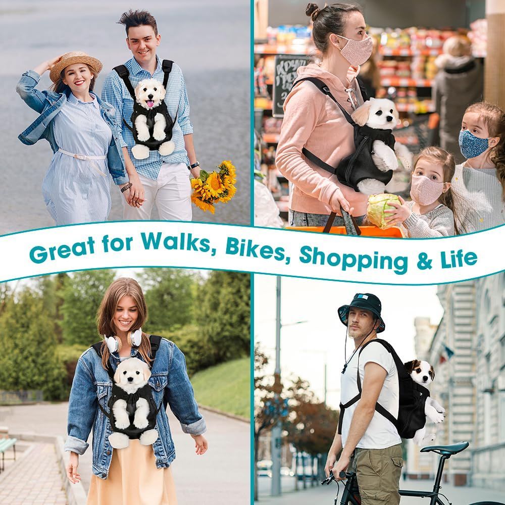 Dog Carrier Backpack Small Dog Carrier Pet Carrier Hands-Free Dog Carrier - Black / M