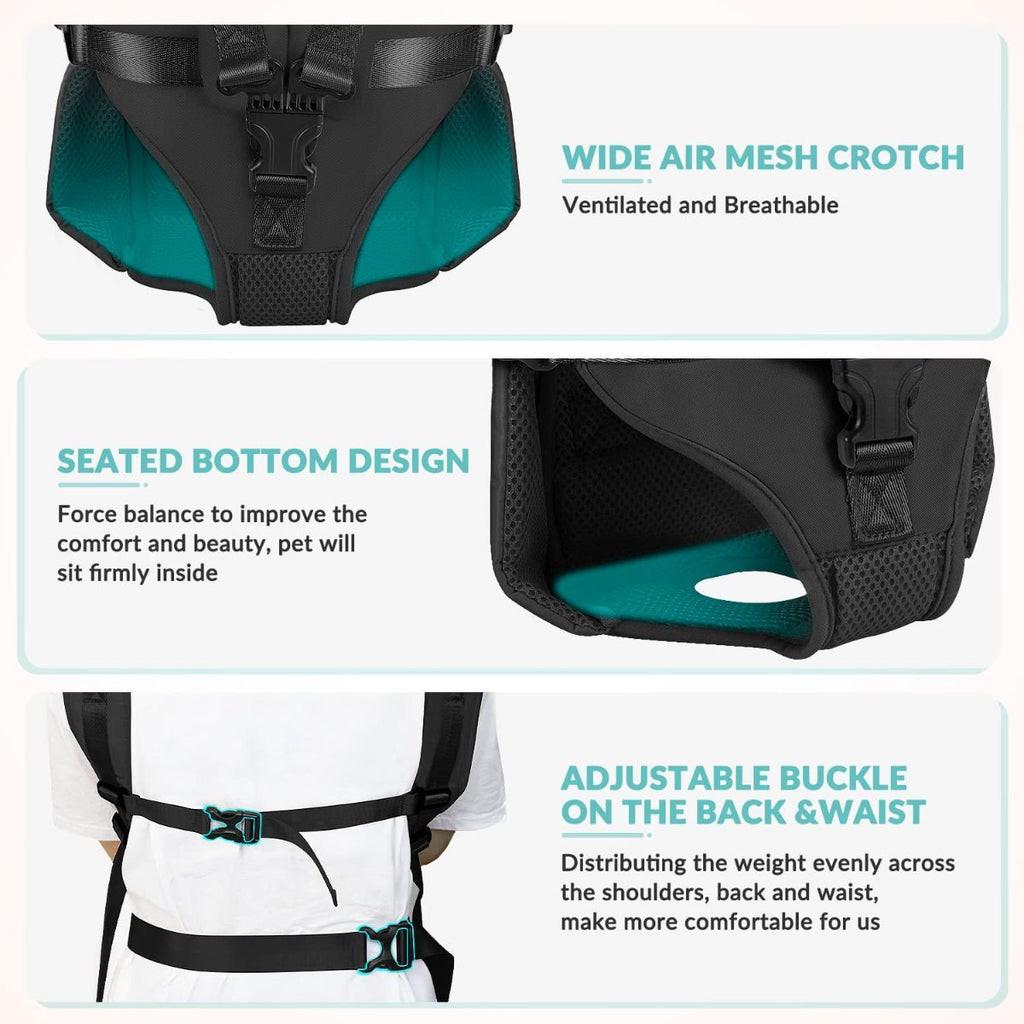 Dog Harness Storage Bags For Dogs Pet Accessories Dog Outdoor Gear High-Quality - Black - Size S