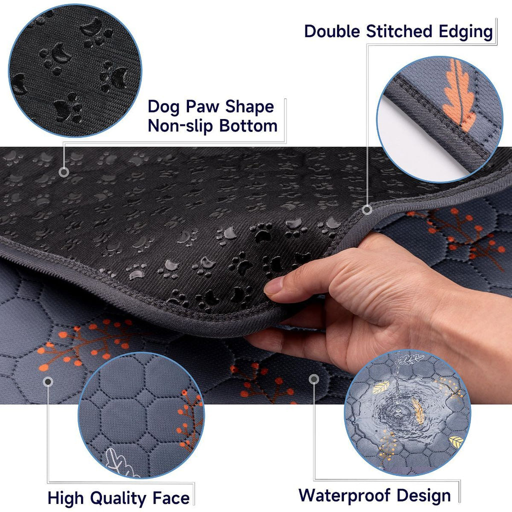 2-Pack Reusable Dog Urine Pads Dog Pee Pads Absorbent Dog Pads Dog Training Pads - Dark Gray / 18in*24in