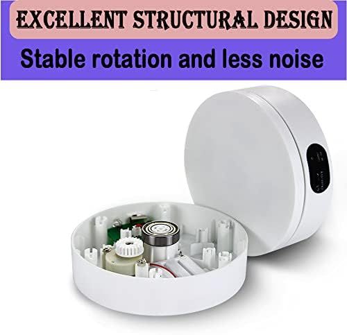 6.29-Inch Quiet 360° Rotating Display Stand for Tumblers, Figurines & Resin Art, Perfect for Video Production & Storefronts (White)