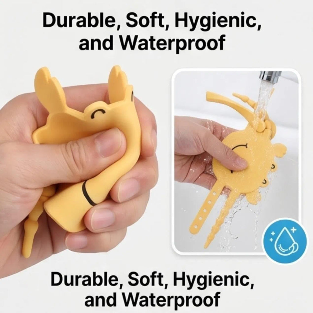 5-Pack Cute Crab-Shaped Silicone Door Lock Silencer, Adjustable Anti-Slam & Finger Guard for Bedroom & Nursery (Grey)
