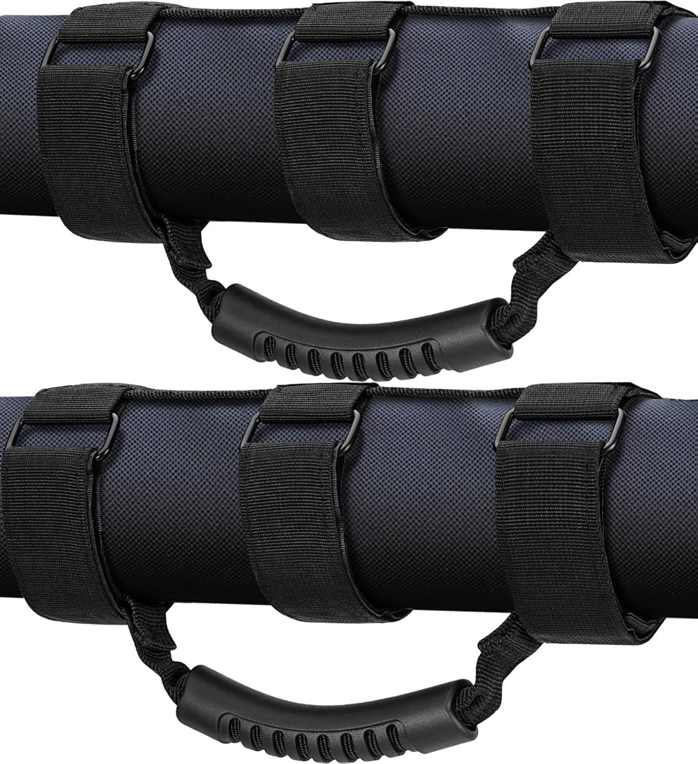2x Roll Bar Grab Handles Heavy Duty for Jeep Wrangler Off Road Black