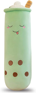 Bubble Tea Plush Pillow Soft Plush Toy Skin-Friendly Pillow Multiple Sizes Cute - Green - Size 24in