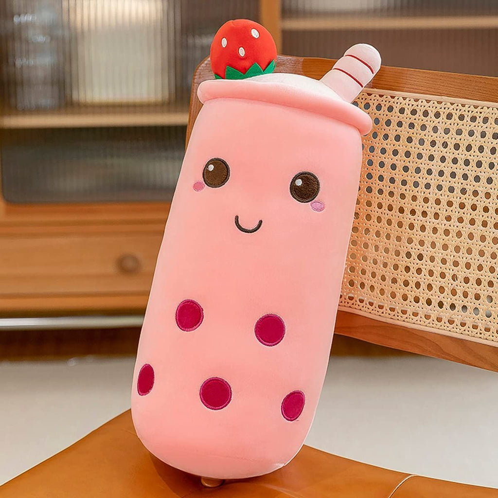 Bubble Tea Plush Pillow Soft Plush Toy Skin-Friendly Pillow Multiple Sizes Cute - Yellow - Size 36in